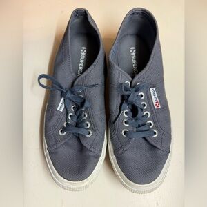 Superga Women's Gray Canvas Sneakers